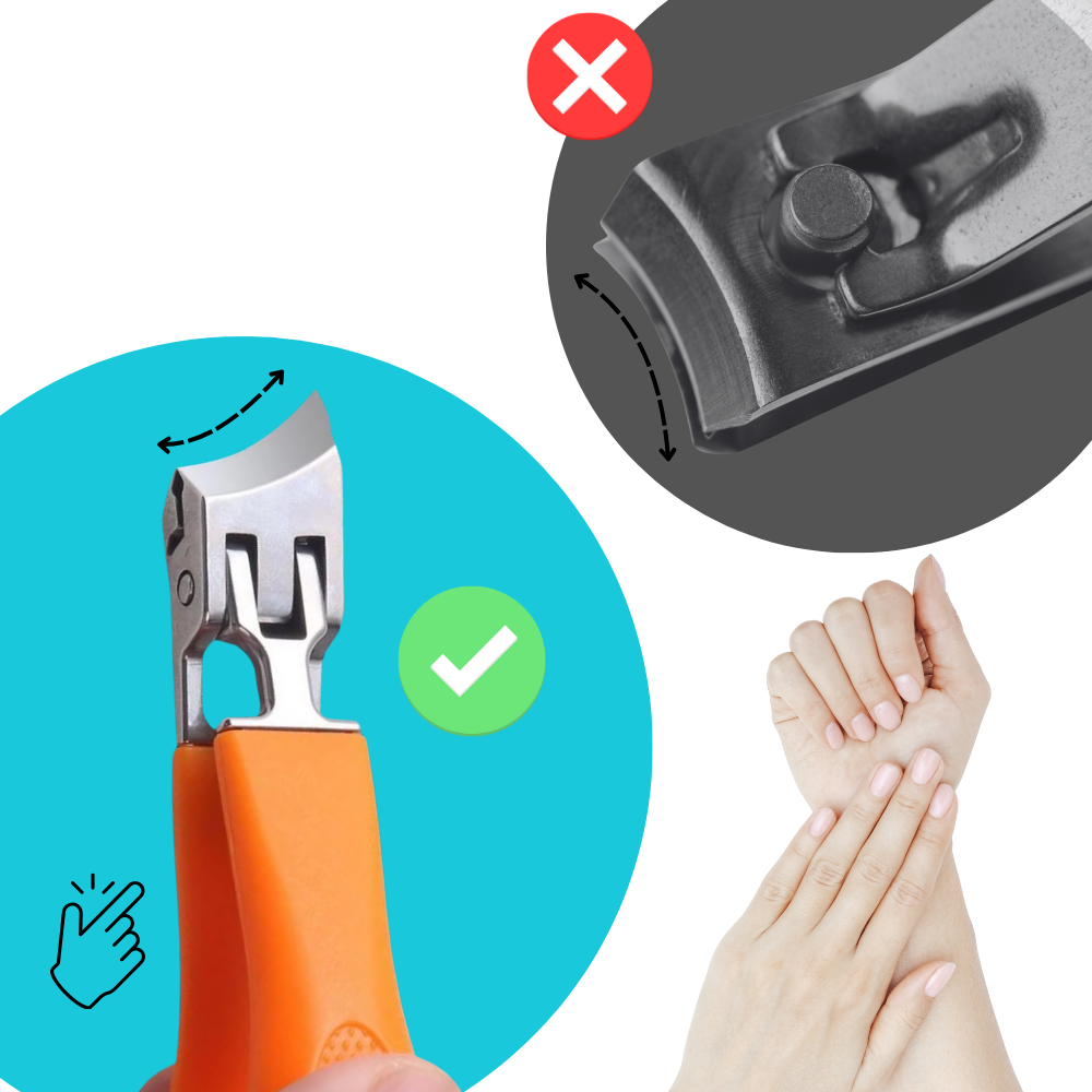 Cortador de unhas Randolph com grande abertura, ferramenta de cosméticos preta para cortar unhas com facilidade e precisão.
