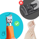 Cortador de unhas Randolph com grande abertura, ferramenta de cosméticos preta para cortar unhas com facilidade e precisão.