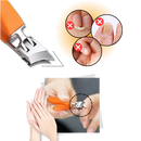 Corte-ungles Randolph de grande abertura, ferramenta de cosméticos preta para cortar unhas com facilidade.