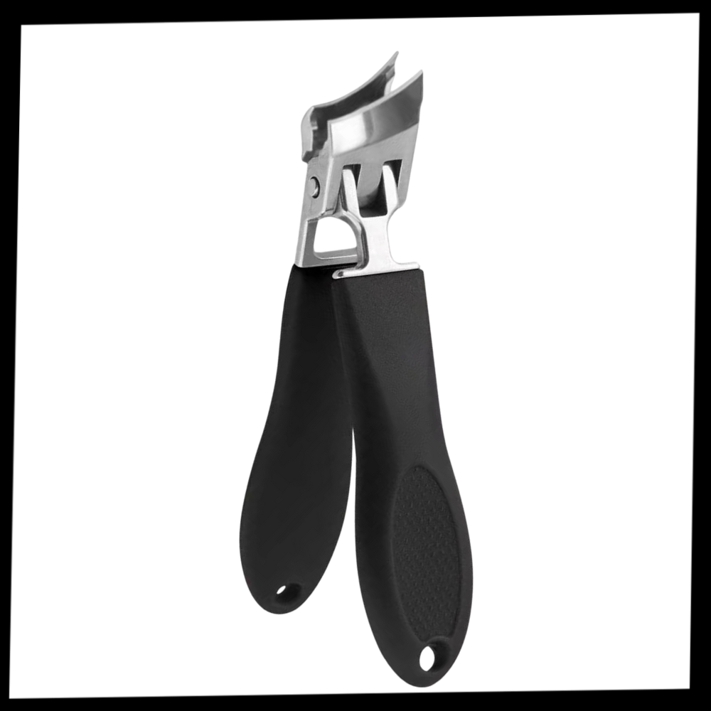 Corte- unhas Randolph, cosméticos, preto, com grande abertura para facilitar o uso e corte preciso das unhas.