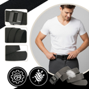 Cintura de nylon Alfani com fivela automática, mostrada com a fivela de encaixe e detalhes do material resistente.