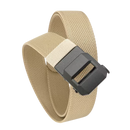 Cinturão de nylon khaki com fivela automática da marca Alfani, mostrando a fivela de encaixe rápido.