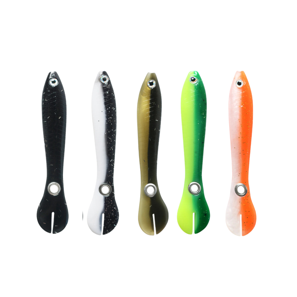 Iscas de pesca realistas Shieny, pacote com 5 iscas de isopor detalhadas para pesca esportiva.