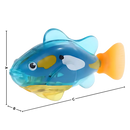 Peixe de borracha interativo da Time For J, brinquedo de banho com LED que nada na água com detalhes realistas.