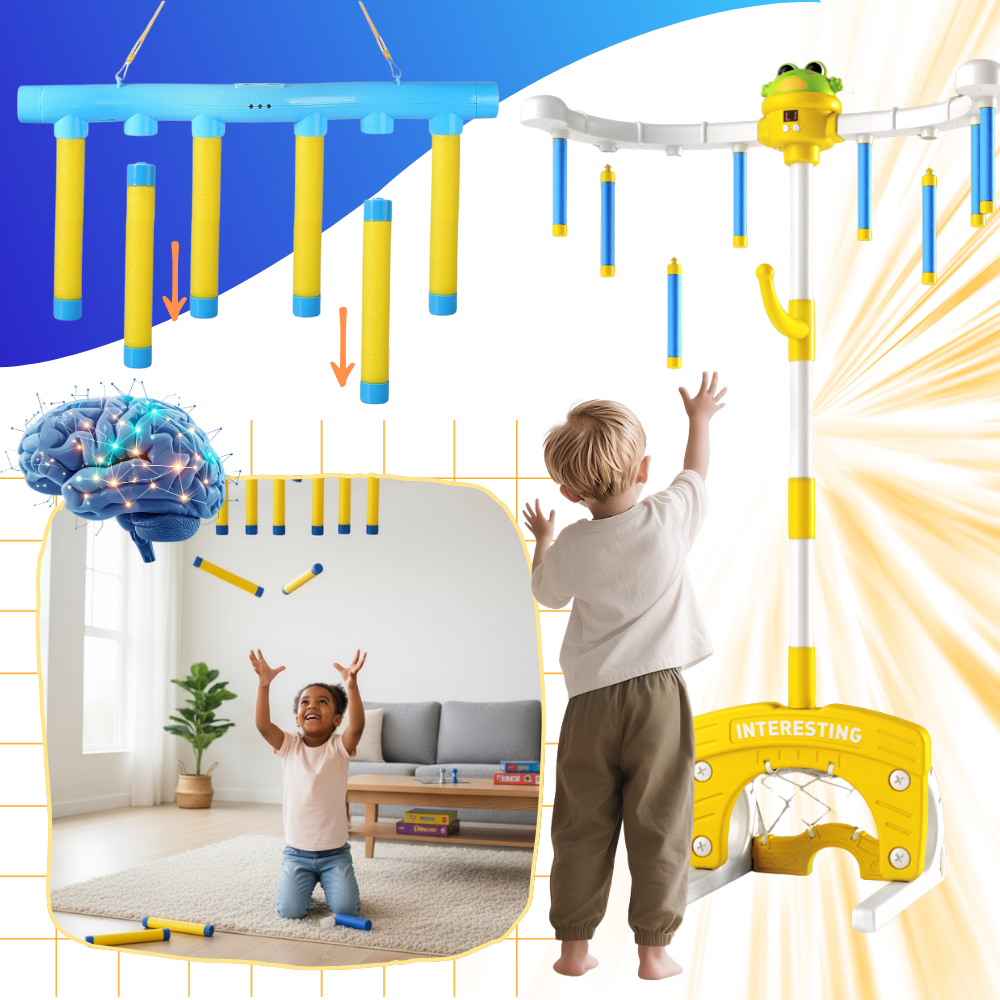 Conjunto de brinquedos de atividade Ssntsy para reflexos e coordenação, com vários jogos de reação e movimentação.