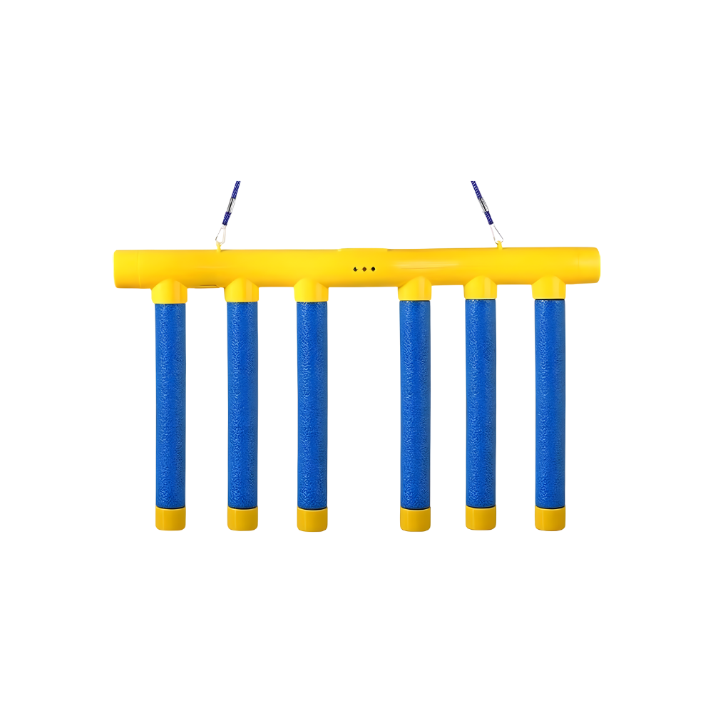 Conjunto de brinquedos de atividade Ssntsy com jogos de reflexo e coordenação, em cores amarelas para estimular habilidades motoras.