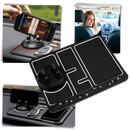 Tapete antideslizante e suporte de telefone para carro Relax Dream, peças de veículos pretas, ideal para segurança e praticidade.