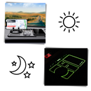 Tapete antideslizante e suporte de telefone para carro Relax Dream, peça de reposição para veículos, em cor preta