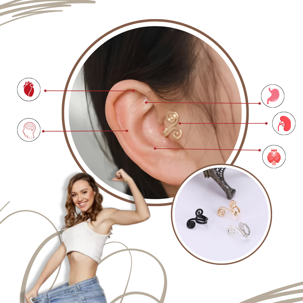 Brincos de acupressão magnéticos Xinrg, sem piercing, para relaxamento e alívio do estresse, com design discreto.
