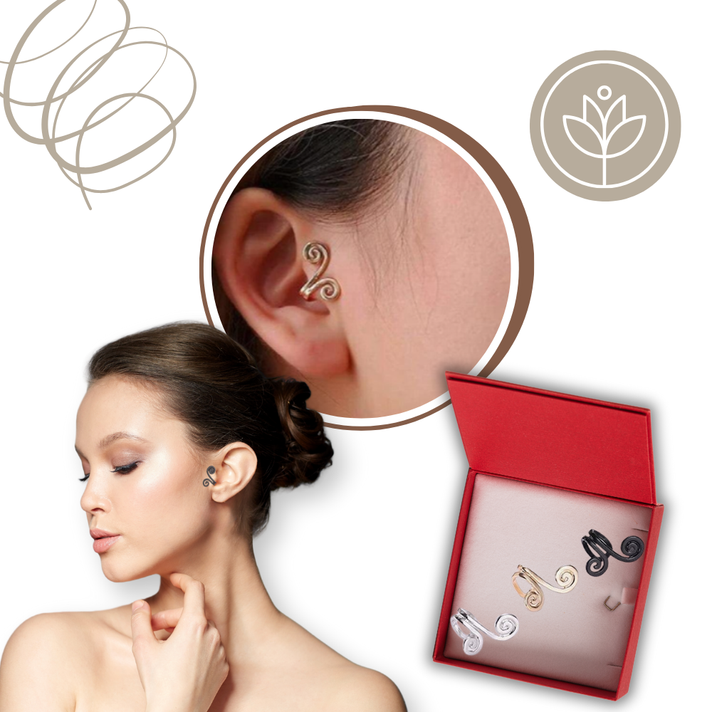Brincos de relaxamento magnéticos de acupressão da Xinrg, sem piercing, com design para bem-estar e alívio de tensões.