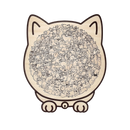 Quebra-cabeça clássico de madeira com ilustração de um gato relaxado, marca Dynwave, peça de puzzle com linhas detalhadas.