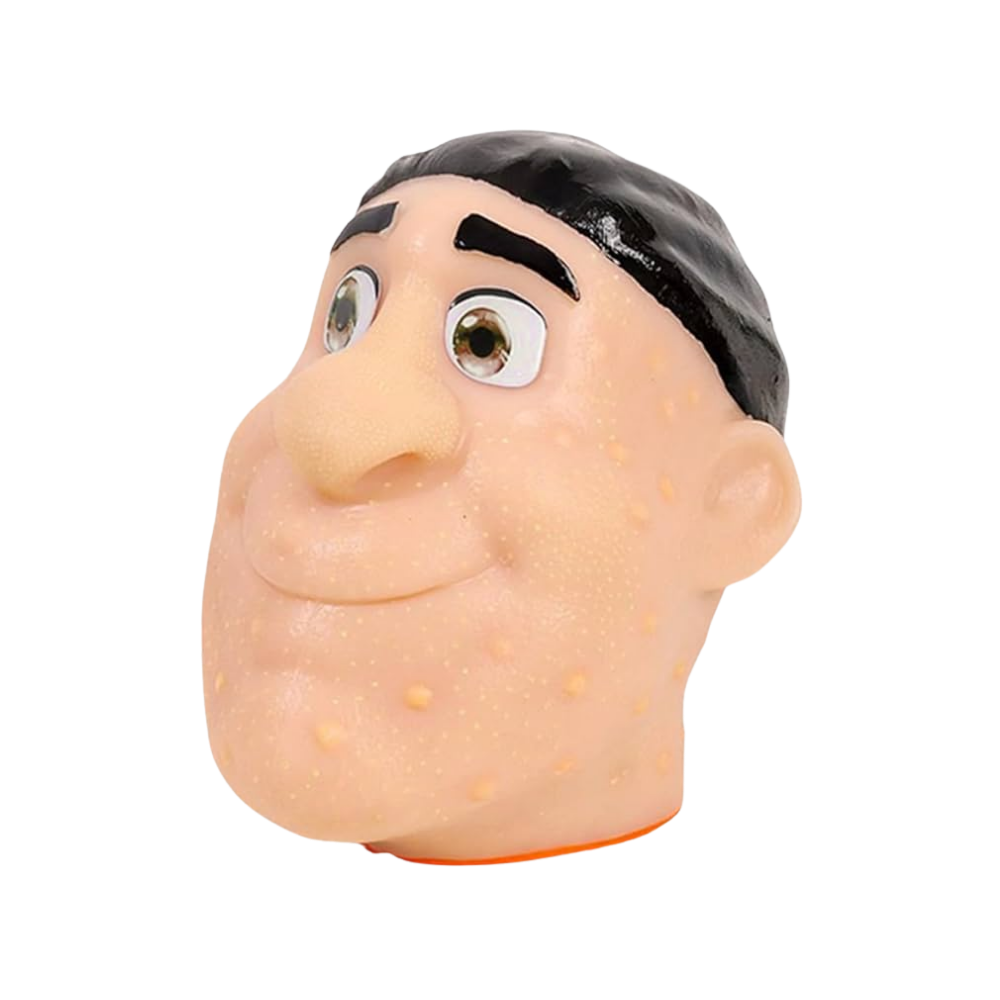 Brinquedo anti-estresse de silicone para estourar cravos, brinquedo relaxante da marca Purcolt em cor preta.