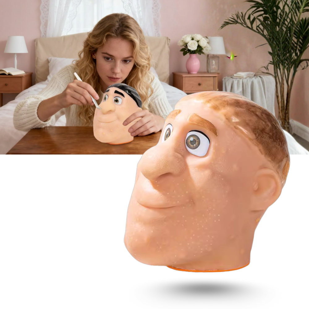 Brinquedo de silicone anti-estresse Purcolt com rosto relaxado para estourar espinhas fictícias, ajuda a aliviar ansiedade.