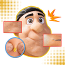 Brinquedo antiestresse de silicone para estourar espinhas, com textura que imita pele real, marca Purcolt.