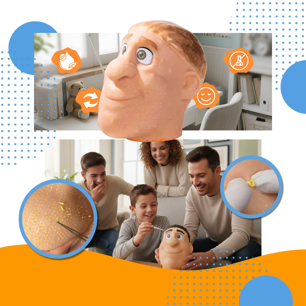 Brinquedo anti-estresse em silicone para estourar espinhas, relaxante, seguro para a pele e adequado para crianças, marca Purcolt.