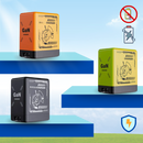 Carregador de parede duplo Ozerty France com cabo retrátil para carregamento eficiente de dispositivos eletrônicos.