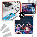 Console de jogo retro Maxpower com design clássico, mostrando os controles e detalhes da interface do sistema de jogos de vídeo.