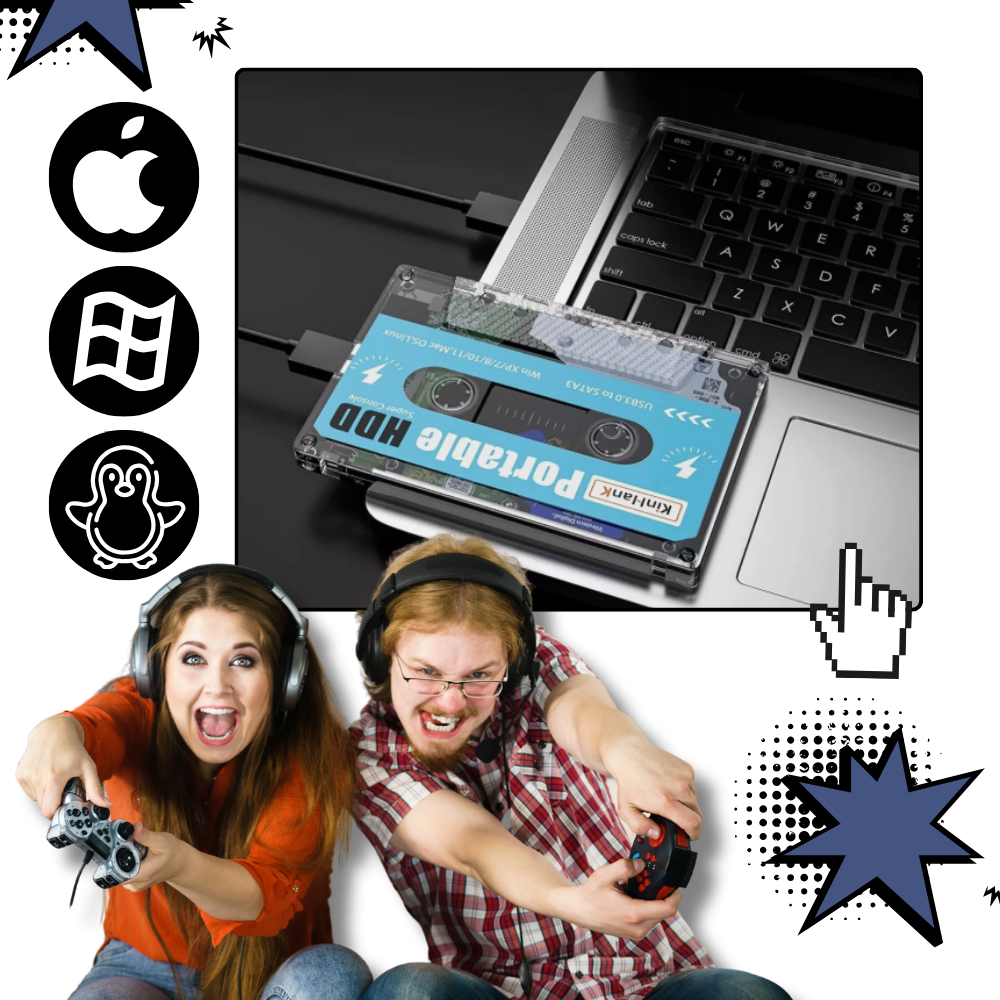 Console de jogo retro Maxpower, console de jogos de vídeo vintage com botões e cabos, pronta para diversão nostálgica.