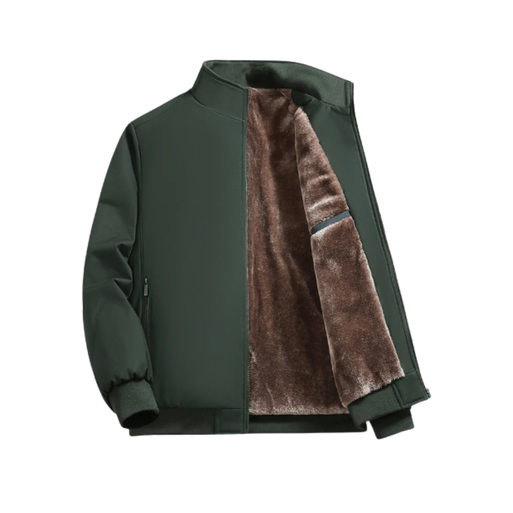 Casaco térmico reversível grande tamanho da Pearl Izumi para roupas de exterior, em verde, com detalhes visíveis na imagem.