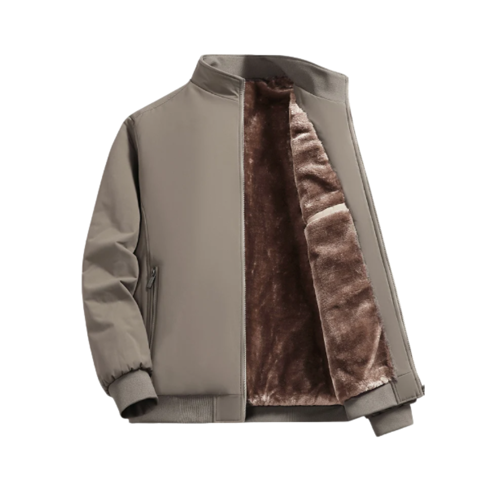 Jaqueta térmica grande tamanho da Pearl Izumi, reversível, ideal para roupas de exterior em tom cáqui.
