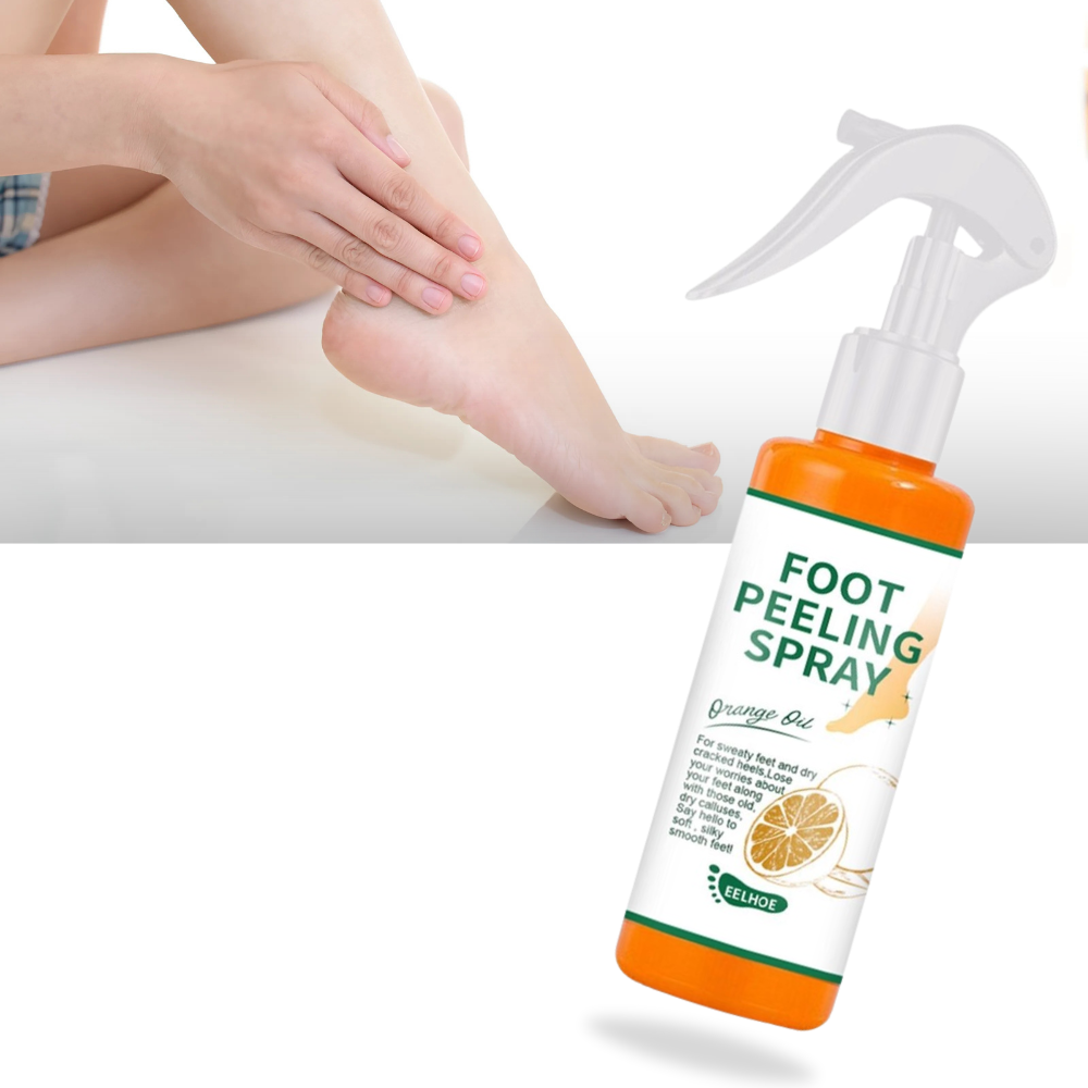 Spray revitalizante para os pés da marca Liwei, com efeito suavizante e revitalizante para cuidados com os pés.