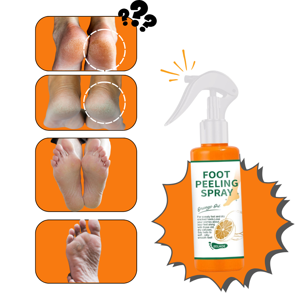 Spray revitalizante para os pés Liwei, com efeito suavizante e revitalizador, ajudando a deixar a pele mais macia e fresca.