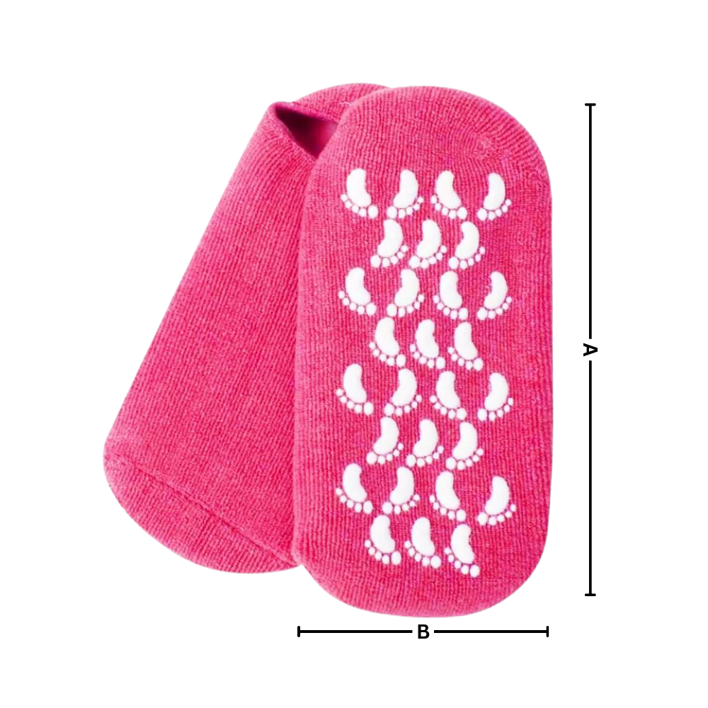 Meias com loções revitalizantes integradas para cuidados dos pés, da marca Unique Bargains, mostrando o produto na imagem.