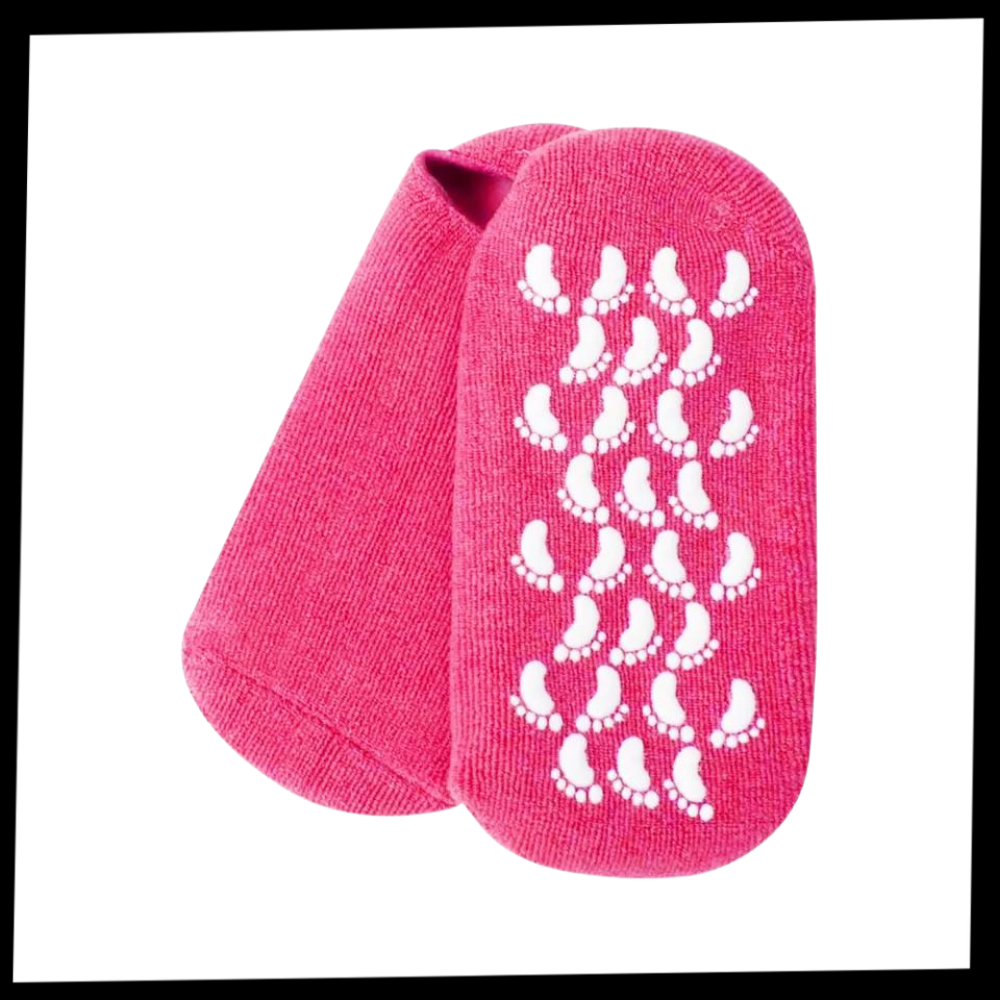 Meias com loções revitalizantes da Unique Bargains para cuidado dos pés, pacote com três unidades.