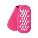 Meias com loções revitalizantes para os pés, cor rosa e vermelha, marca Unique Bargains, imagem de meias de cuidado com loções integradas.