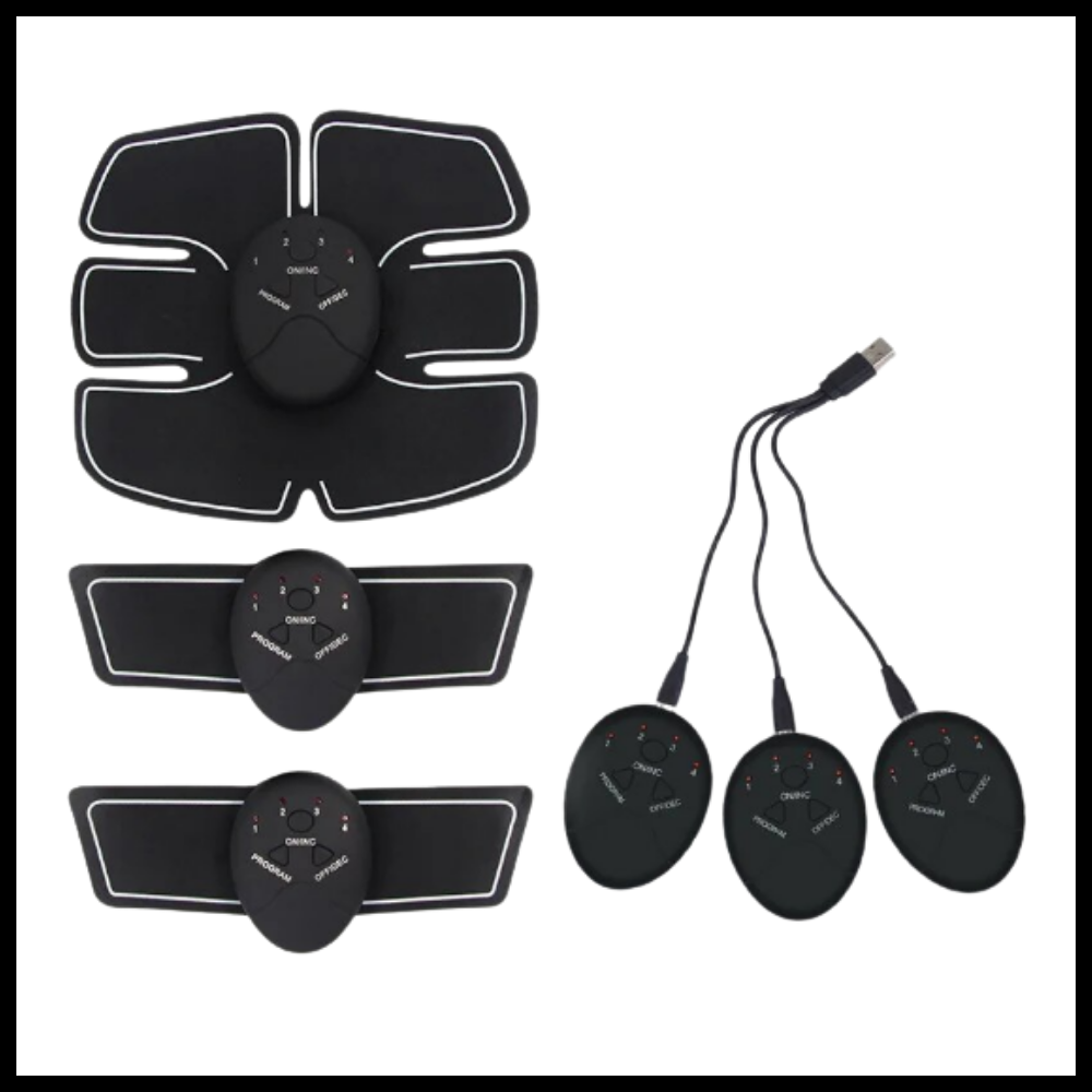 Plataforma vibrante Outad para estímulo muscular abdominal, dispositivo de exercícios com design compacto e funcional.