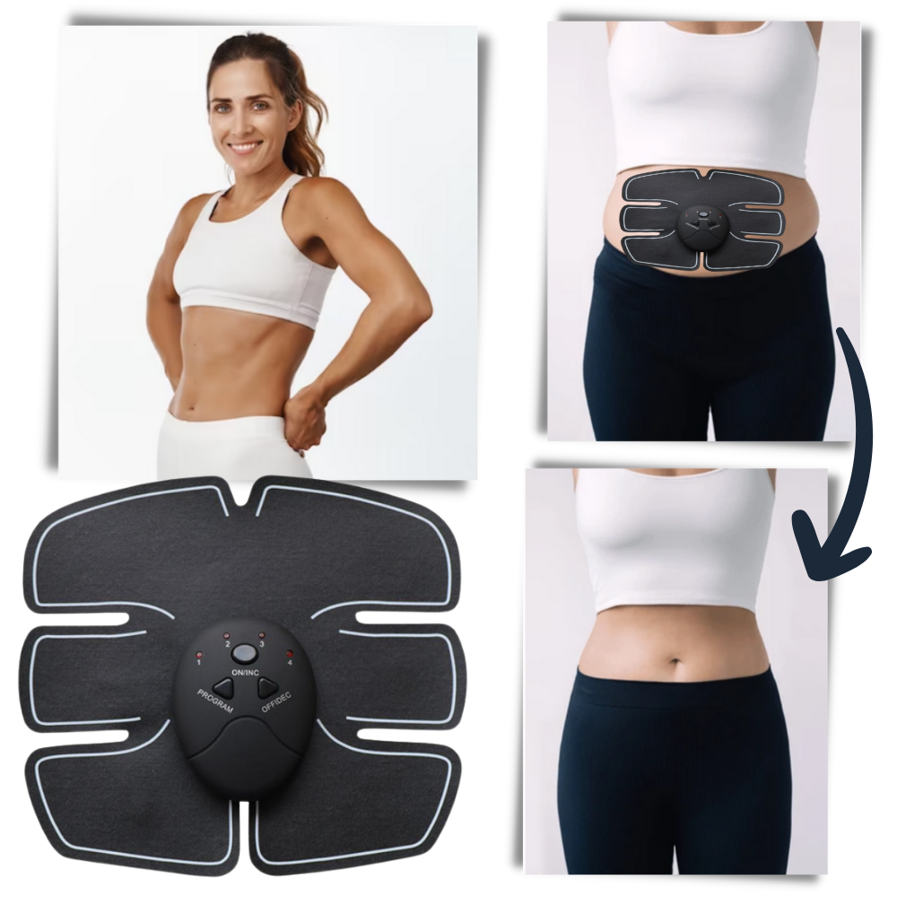 Plataforma vibrante Outad para estímulo dos músculos abdominais, ajuda no fortalecimento e tonificação da região abdominal.