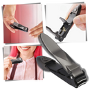 Coupe-ongles auto-coletores Rikastua, cosméticos, recipiente para coletar resíduos de unhas, design compacto e prático.
