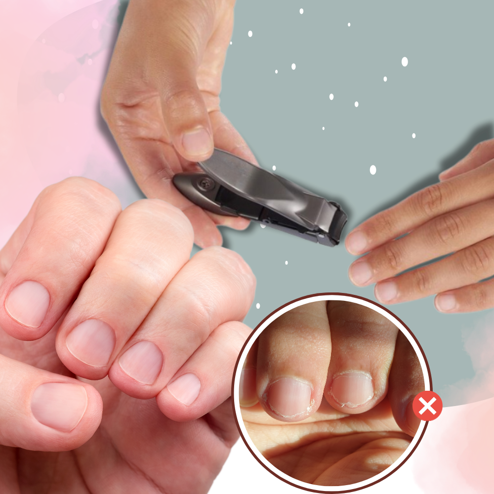 Coupe-ongles auto-coletores da Rikastua, produto cosmético com acabamento bronze, ideal para cuidados pessoais.