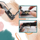 Coupe-ongles auto-coletores Rikastua, ferramenta de cosméticos em acabamento bronze para cortar unhas com praticidade