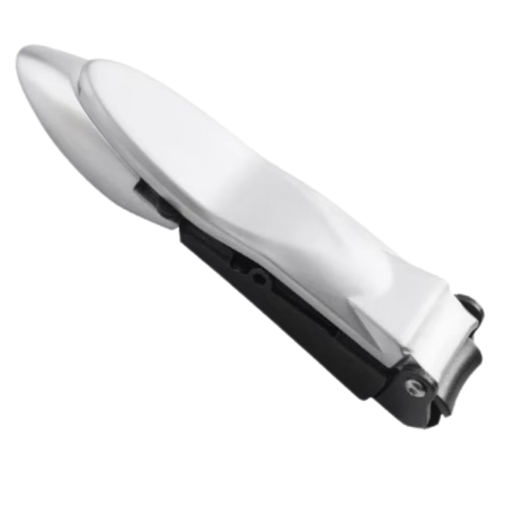 Coupe-ongles auto-collecteur Rikastua, ferramenta de cosméticos com design compacto e funcional para cuidados de unhas.
