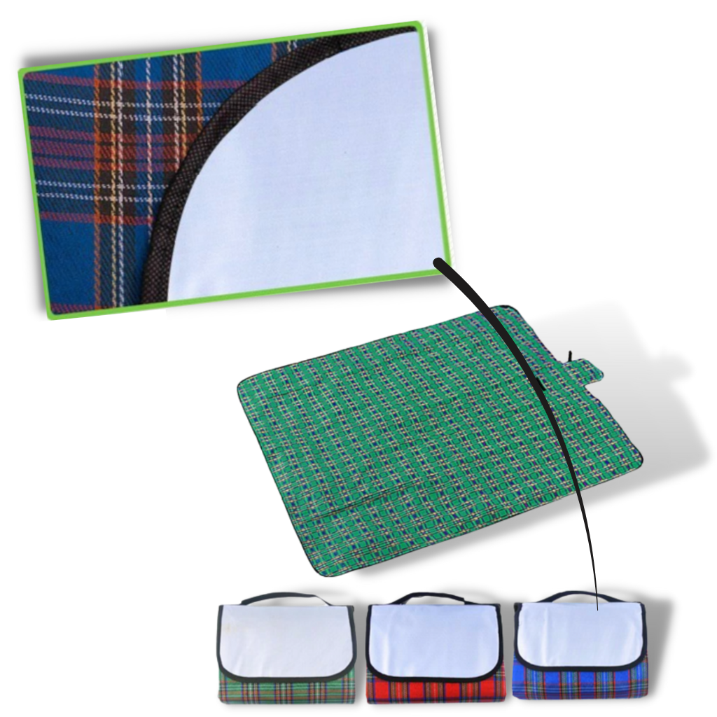 Cobertura de piquenique impermeável Rikastua para vida ao ar livre, com superfície verde e resistente à água.
