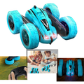 Carrinho de brinquedo telecommandado multi direção da Rolife, em azul, com controle remoto para diversão infantil.