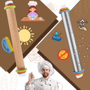 Rolo de massa ajustável Haywood Market, utensílio de cozinha para abrir massas uniformemente, com acabamento em metal e alça ergonômica.