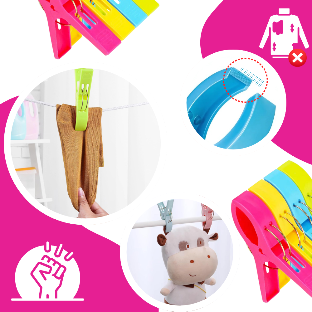Pinças multiusos com borda arredondada da Aetomce, acessório de vestuário para segurar e ajustar roupas com facilidade.