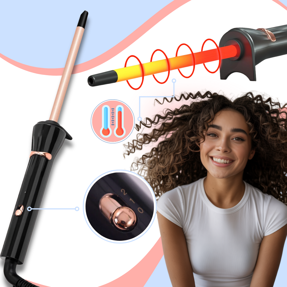 Escova de cabelo de cerâmica ultra-fina da Rowenta para cuidados capilares, com acabamento suave e estilo elegante