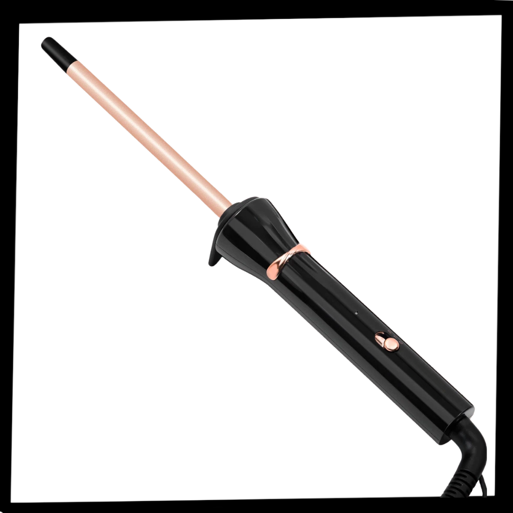 Escova de cabelo Rowenta com design ultra-fino em cerâmica, ideal para modelar e alisar cabelos com praticidade.