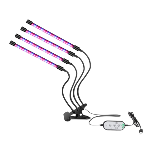 4 lampes LED de croissance horticole Ruanq pour plantes d'extérieur et d'intérieur, avec ampoules lumineuses pour jardin et maison