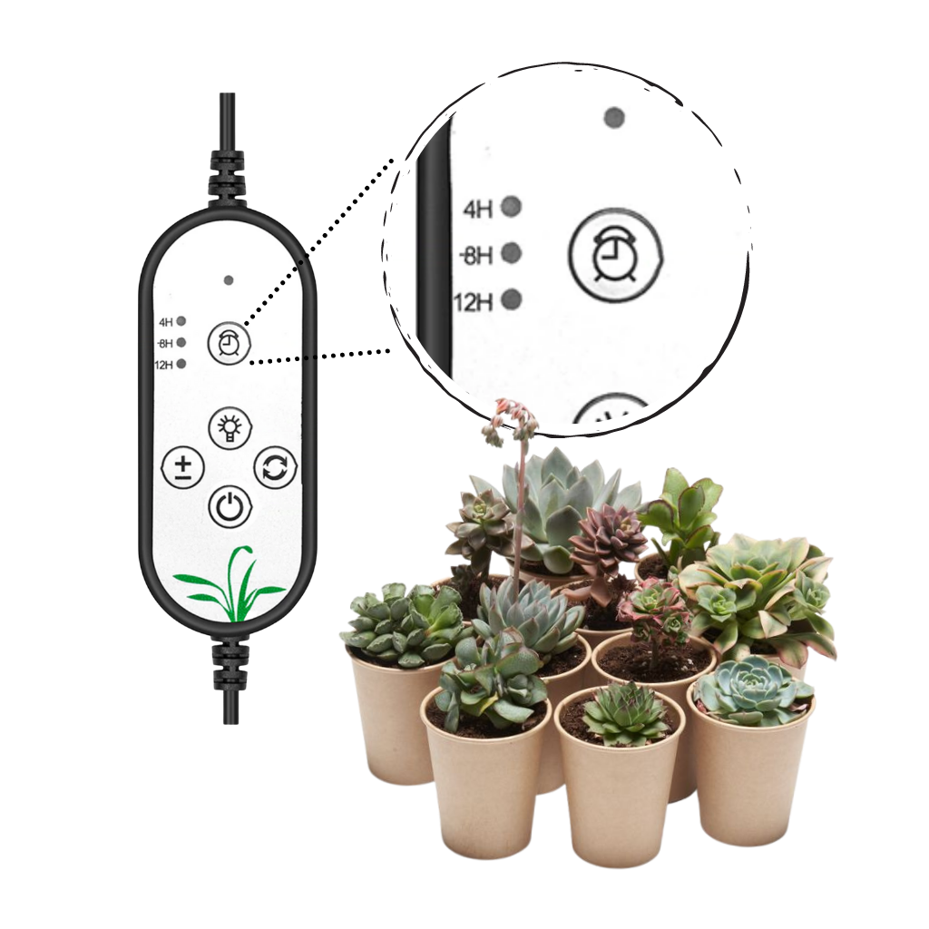 Conjunto de 4 lâmpadas LED de crescimento horticole Ruanq para plantas de interior e exterior.