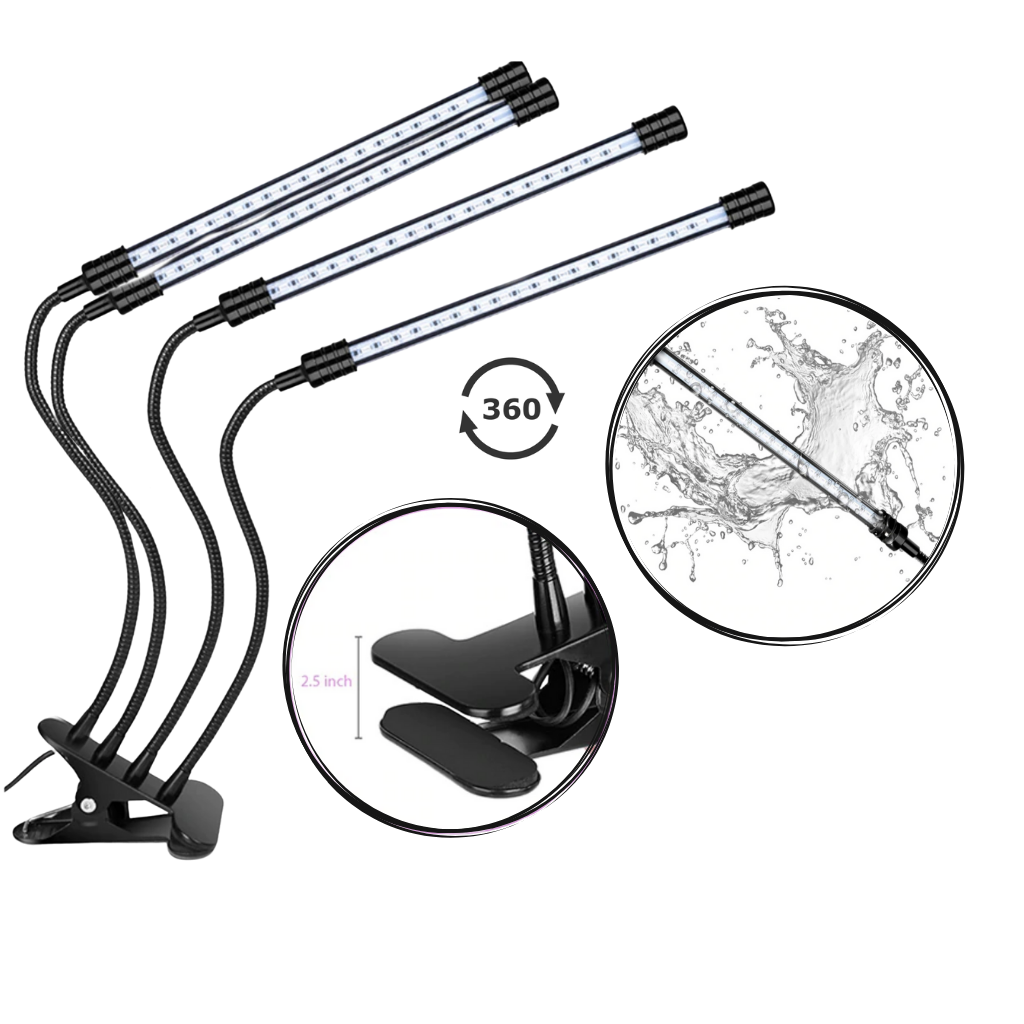 Quatro lâmpadas LED de crescimento horticole Ruanq para plantas de exterior e interior, iluminação eficiente para cultivo saudável.