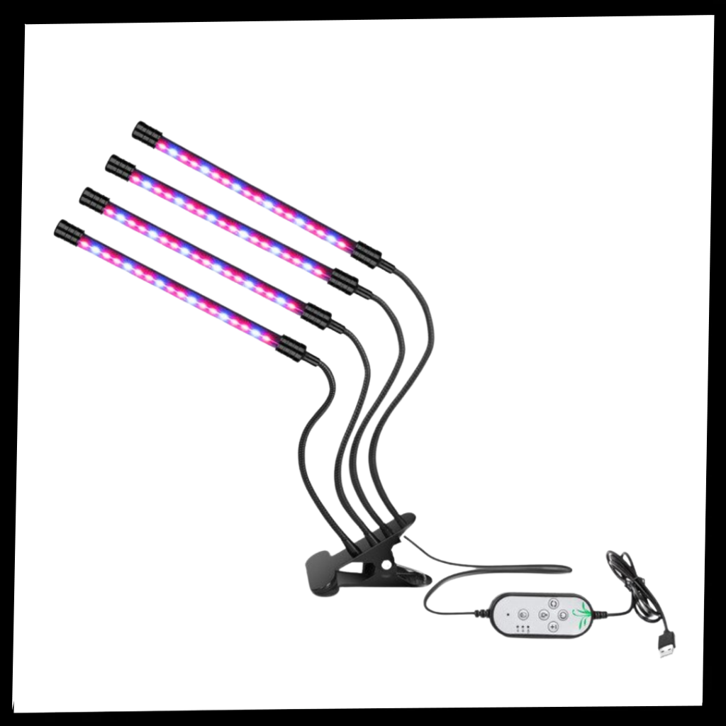 Quatro lâmpadas LED de crescimento horticole Ruanq para plantas de interior e exterior, iluminação eficiente para cultivo saudável
