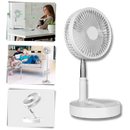 Ventilador portátil Ruhiku GW com carregamento USB, ideal para clima quente e frio, compacto e fácil de usar.