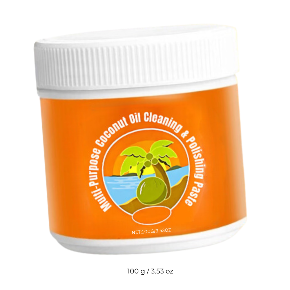 Produto de limpeza Fitags com óleo de coco para remoção de ferrugem, ideal para limpeza doméstica eficiente.