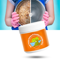 Produto de limpeza Fitags com óleo de coco para remover ferrugem e antirruído, com embalagem e aplicação visíveis.