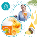 Produto de limpeza antirruído com óleo de coco da Fitags, mostrando superfície limpa e brilhante após uso.