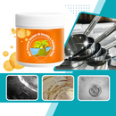 Produto de limpeza antirouille com óleo de coco da Fitags, mostrando superfície limpa e brilhante após uso.